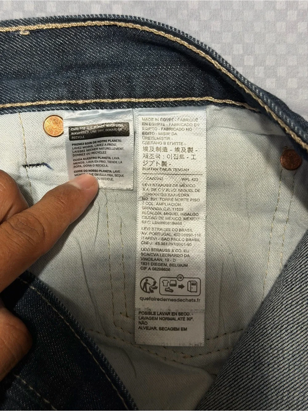 31x32 - Mens Levi's 501 Original Fit Jeans Rigid Dark Wash Blue